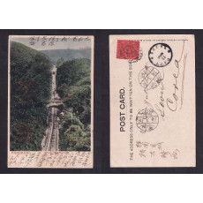 홍콩 철로가 보이는 그림 엽서