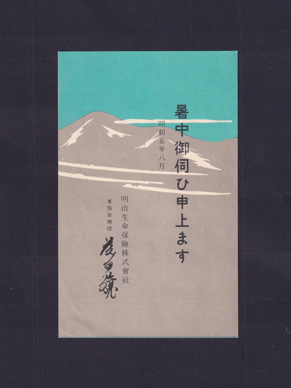 명치생명보험주식회사 광고우편 등 홍성 도착인 날인 우편물
