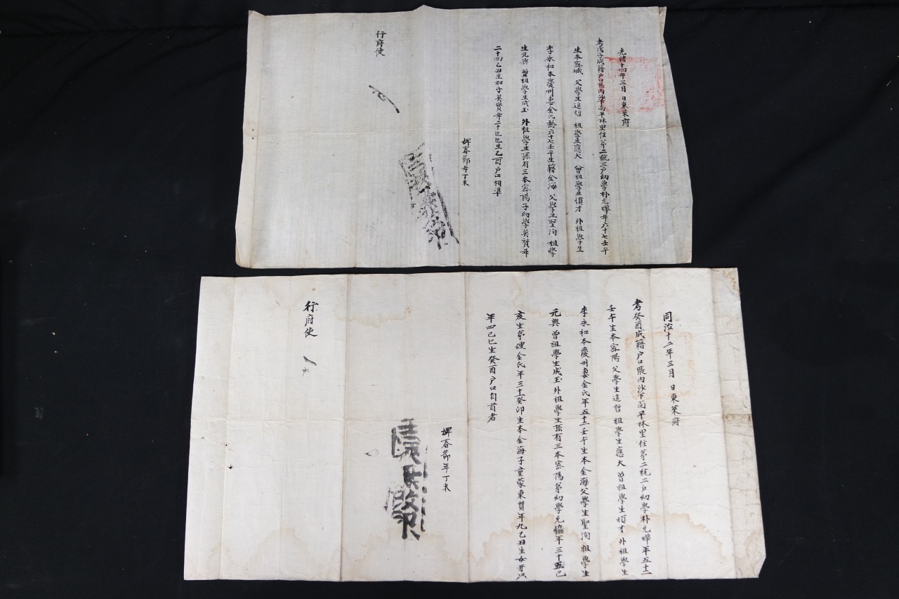 동래부 호적단자-(동치 12년과 광서 14년)