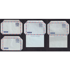 85원 지도항공서간 1매, 105원 지도 항공서간 3매 합 4매 일괄