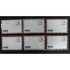 1966년9월5일 “37원” 다보탑 항공서간 미사용 6매