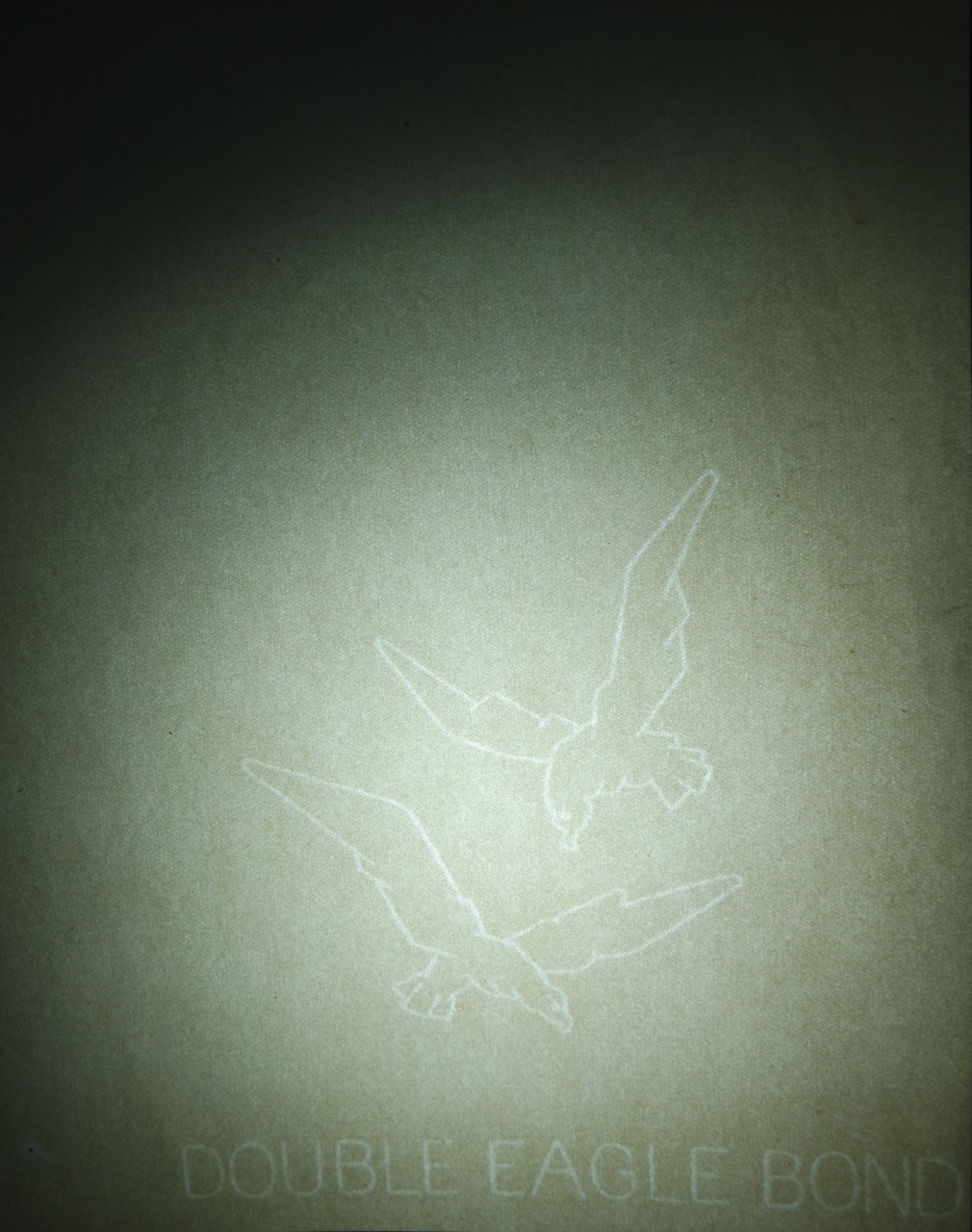 100환 다보탑 항공서간 제작 당시 사용 용지로 독수리 투문이 있음