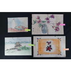 광시공립보통학교 학생의 도화 4점