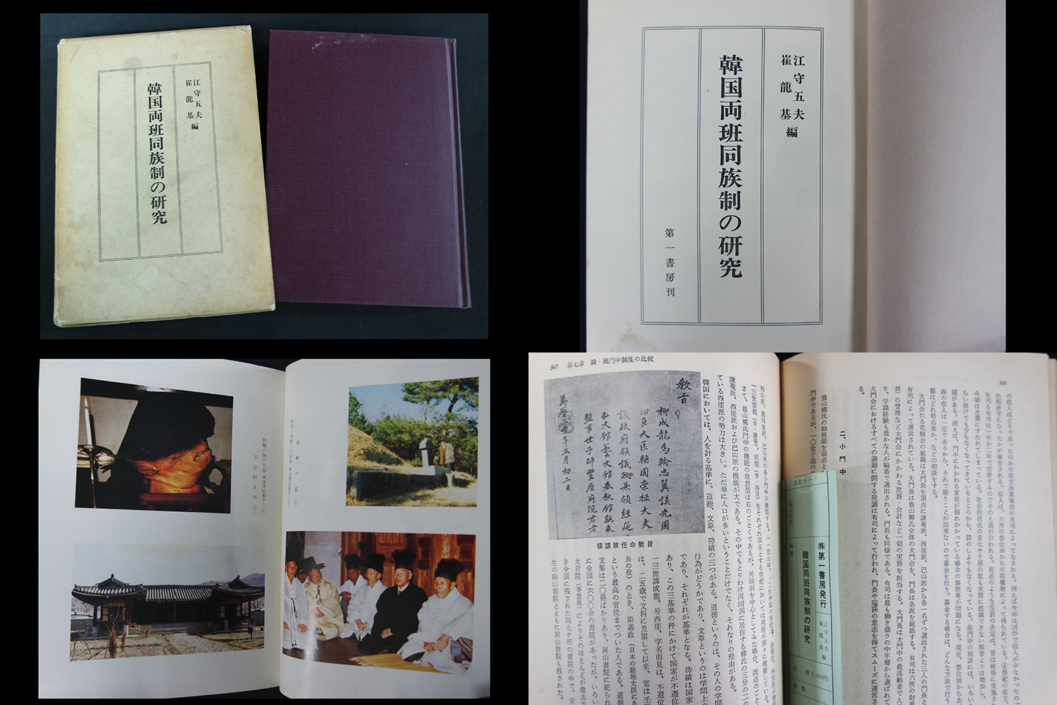 한국 양반 동족제의 연구